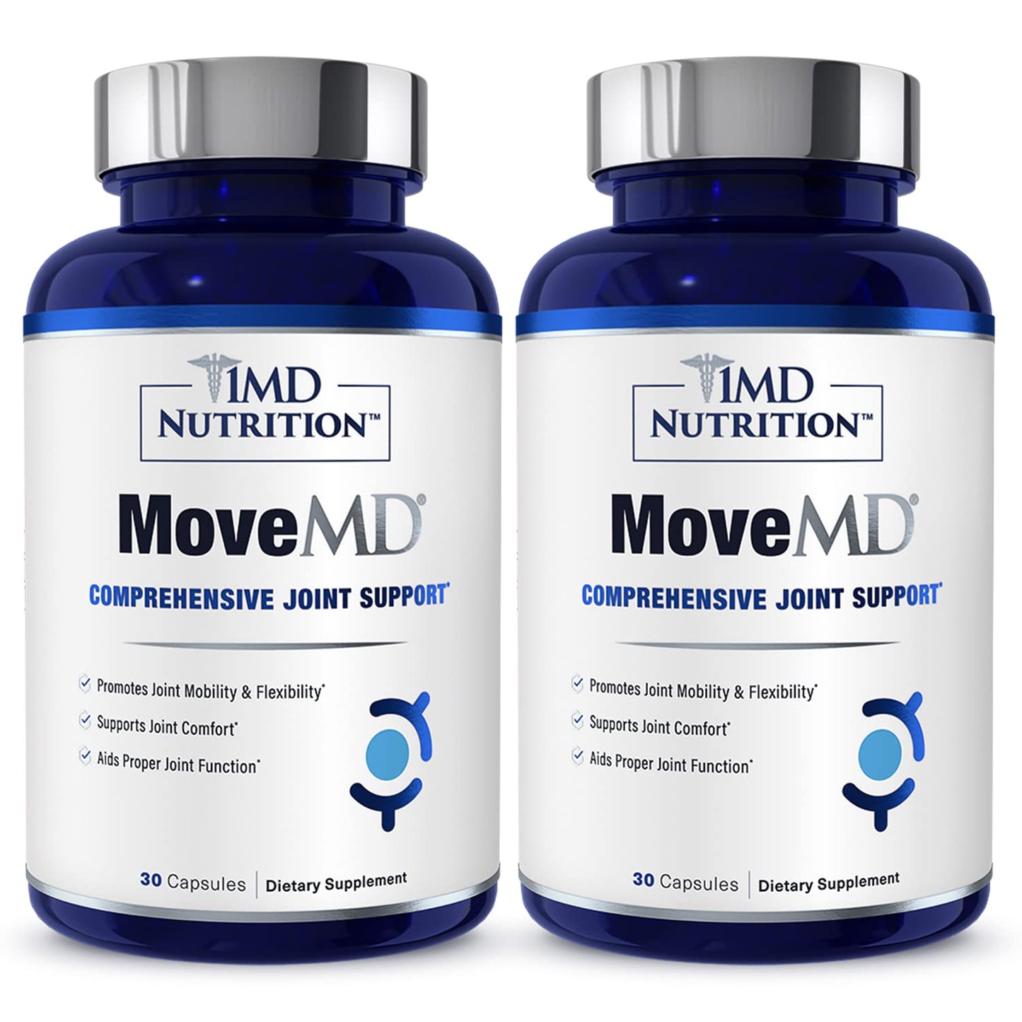 1MD Nutrition MoveMD - Health Supplement for Joint Discomfort & Support - Our Collagen Pills are Skillfully Formulated for Women & Men w/Hyaluronic Acid & Astaxanthin