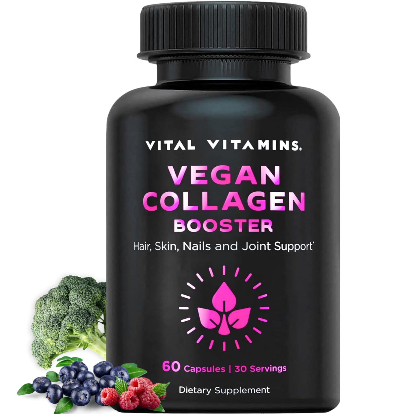 Vital Vitamins Multi Collagen Peptides (2-Pack) - for Women & Men - Hydrolyzed Types I, II, III, V, X - Grass-Fed, Non-GMO - 300 Capsules