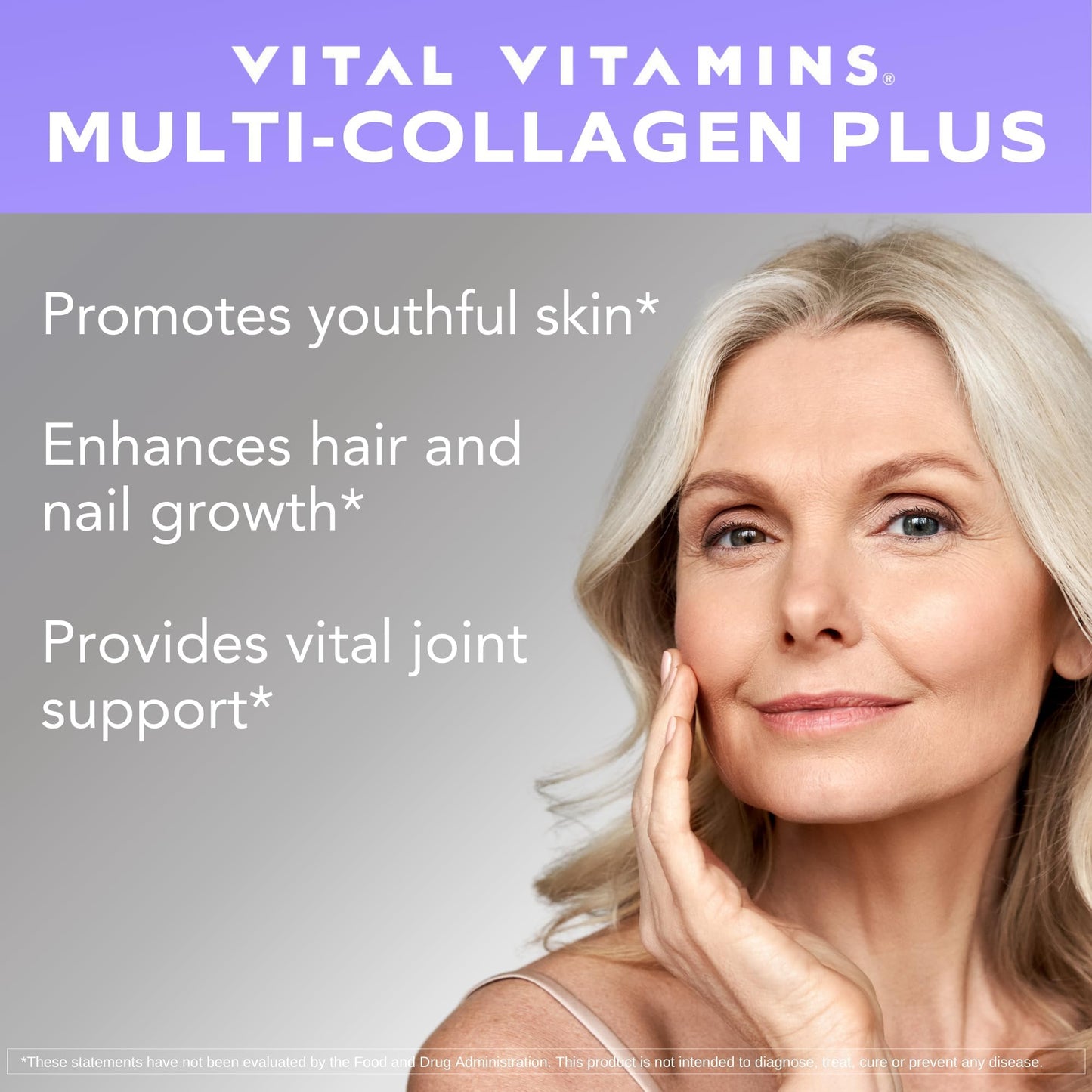 Vital Vitamins Multi Collagen Peptides (2-Pack) - for Women & Men - Hydrolyzed Types I, II, III, V, X - Grass-Fed, Non-GMO - 300 Capsules