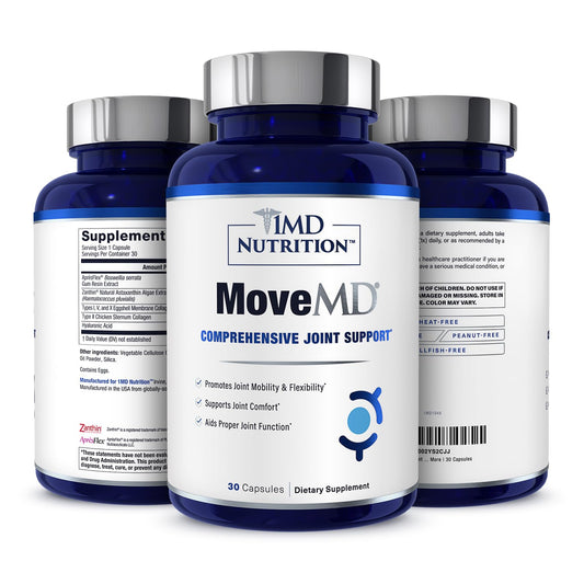 1MD Nutrition MoveMD - Health Supplement for Joint Discomfort & Support - Our Collagen Pills are Skillfully Formulated for Women & Men w/Hyaluronic Acid & Astaxanthin